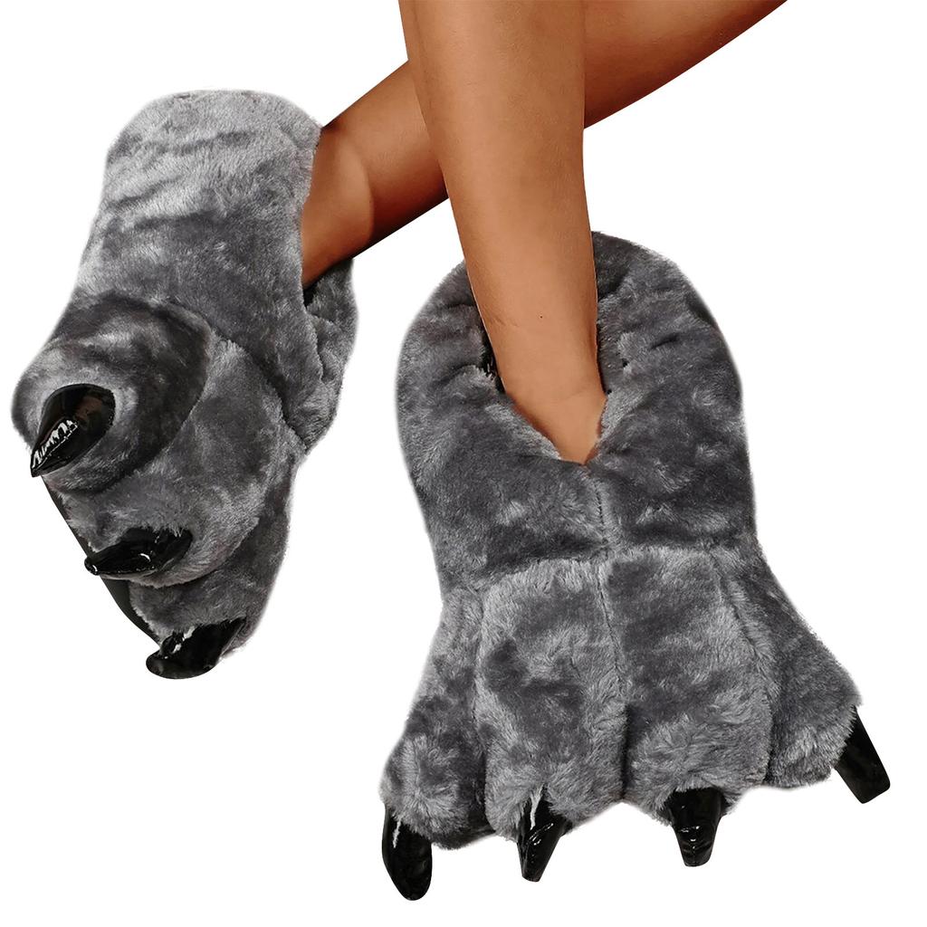 Хлопковые тапочки для влюбленных, теплая обувь, мужские и женские домашние плюшевые тапочки