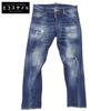 Dsquared2 SEXY TWIST JEAN Painted Denim Pants, Men's, Indigo, Size 44, S74LB1023, 2021 Autumn/Winter Collection Bottoms 44 IndigoUsed