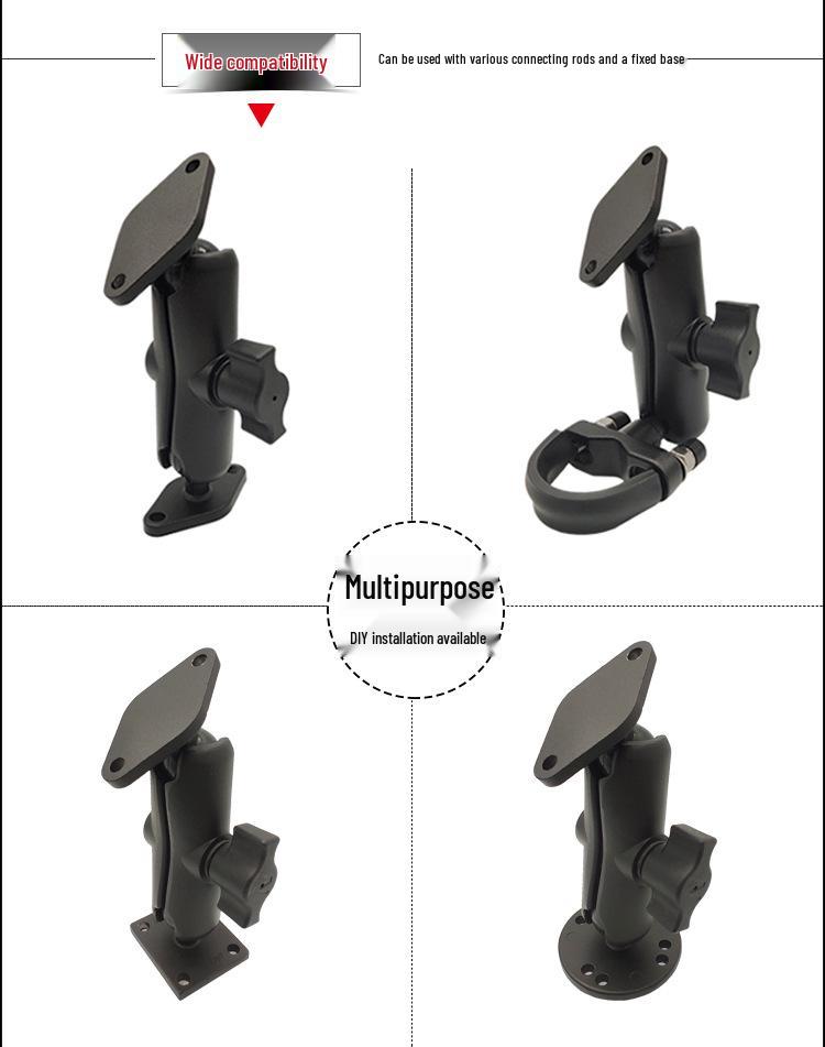 B-238U Motorcycle Ball Head Phone Holder with Diamond Shape Mounting Bracket