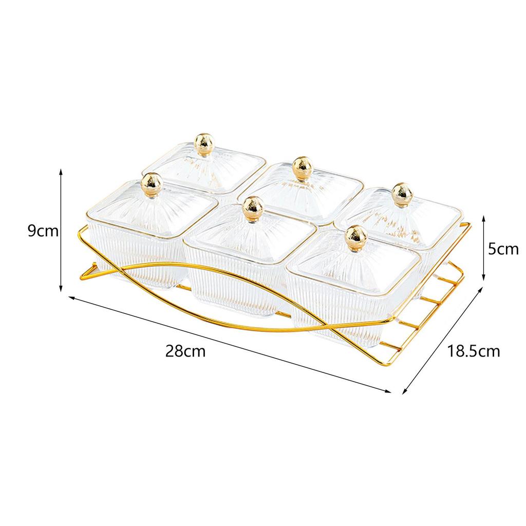 Tray Set with Individual Bowls for Entertaining