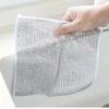 Magic Cleaning Cloth Iron Stick Metal Wipes Rags Magic Dishcloth Wash Towel Silver Steel Wire Kitchen Cloth Thickened Rag 1-20pc