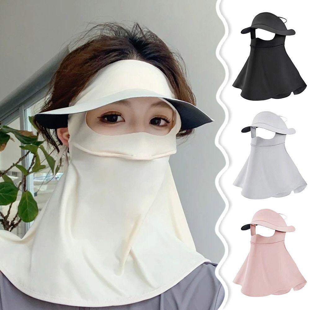 Ice Silk Sun Protection Mask UPF50+ Sunshade Face Mask New Anti-UV Neck Scarf  Outdoor