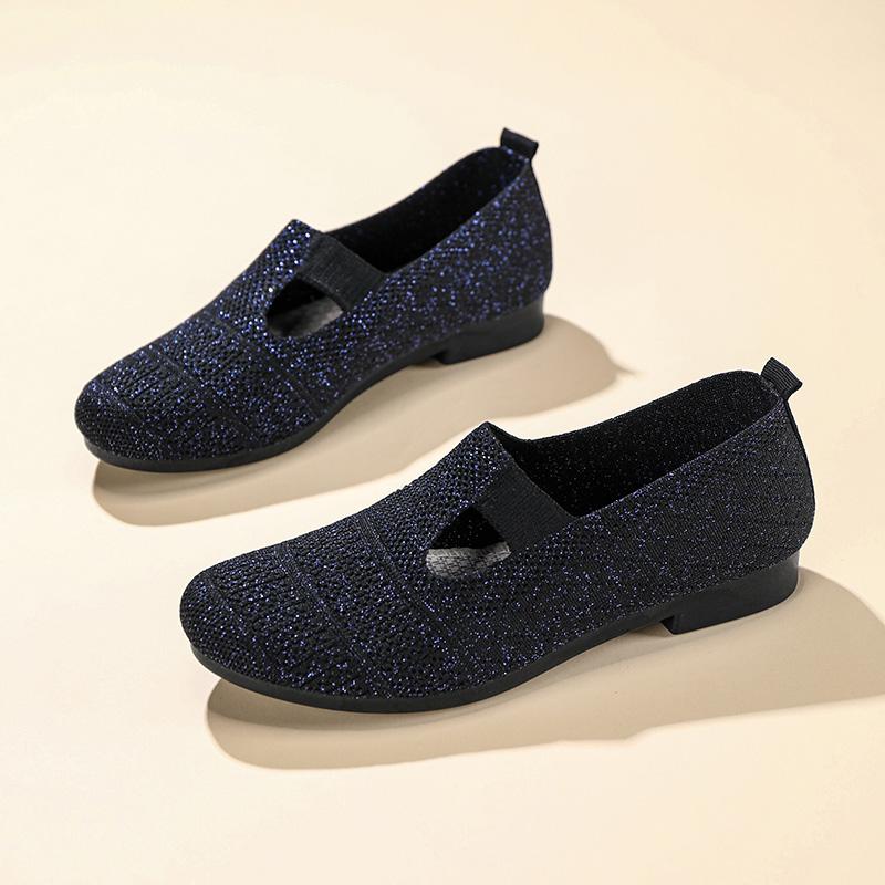 Женские туфли на плоской подошве, складные лоферы без шнуровки, женские туфли на одинарной платформе с квадратным носком, модная повседневная обувь для мам для мам, женская обувь