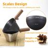 Wood Handle Espresso Measuring Cup 304 Stainless Steel Small Milk Pitcher  Coffee Measurements