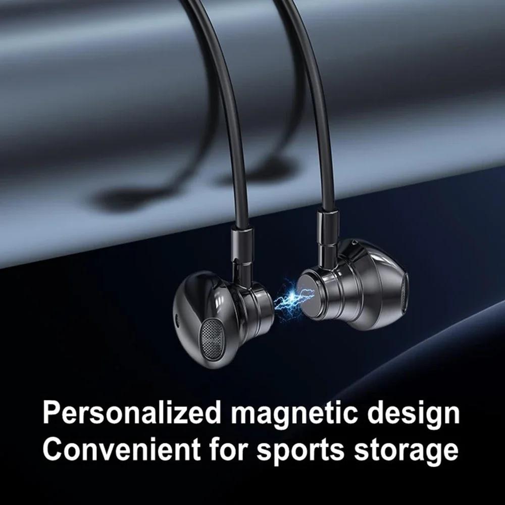 Xiaomi New Long Endurance LED Bluetooth Earphones HiFi Sound Earbuds Wireless Headphone Sports Gamer Neckband Neck-hanging Headsets