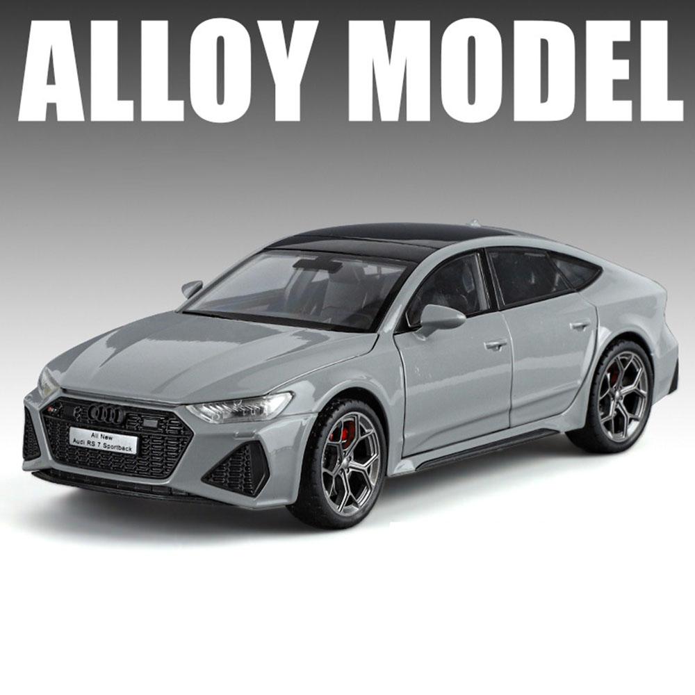 1:Модель автомобиля игрушка A6L RS7 Масштаб 24 Металлический корпус Резиновые шины Изысканный интерьер Звук Свет Модели спортивных автомобилей для детского развлечения и обучения