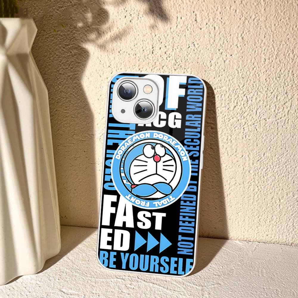 Cute Cartoon D-Doraemons Tempered Glass For Iphone 14 13 12 11 Pro Mini XS MAX 14Plus X XS XR Cover