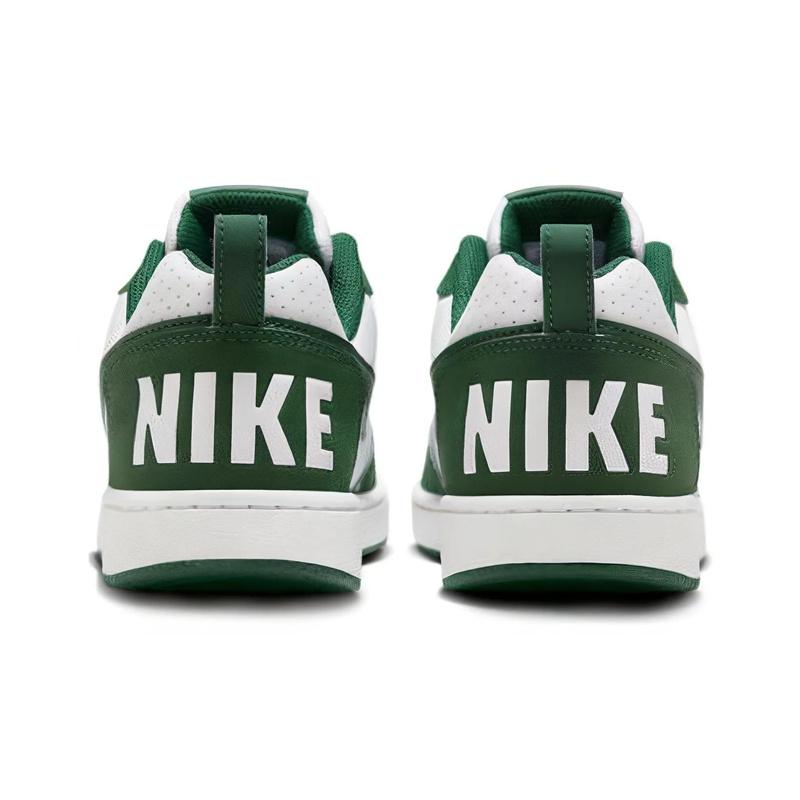 Nike Court Borough Низкие Модные Универсальные Нескользящие Прочные Низкие Детские Повседневные Кроссовки Детские кроссовки Белый Зеленый FM3440-131