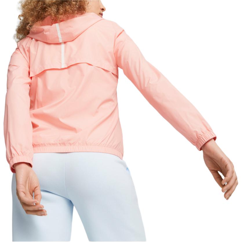 Puma Esswindbreaker Logo Print Outdoor Casual Sports Jacket Zopper Hooded Women Jackets Light-Pink 672909-63