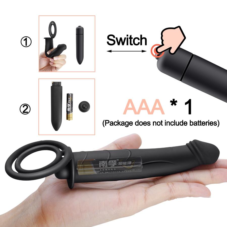 Кольцо пениса с задержкой климакса, вибратор для пар, силиконовый фаллоимитатор, стимуляция точки G, стимуляция анальной пробки, массажер для взрослых, секс-игрушки для мужчин, женщин, мастурбатор