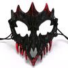 Half Face Mask Horror Halloween Costume Props Animal Skeleton Blood Mask with Elastic Straps for Halloween Cosplay Carnivals Masquerades