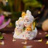 Resin Shiva Statue Resin Shiv Parivar Murti Shiva Parvati Ganesh Idol Murti Statue God Idols Showpiece Figurine, 7 Cms