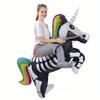Надувной костюм скелета единорога для взрослых - Хэллоуин Вечеринка Ролевая игра Фестиваль Сценическое выступление Аксессуар для езды на единороге