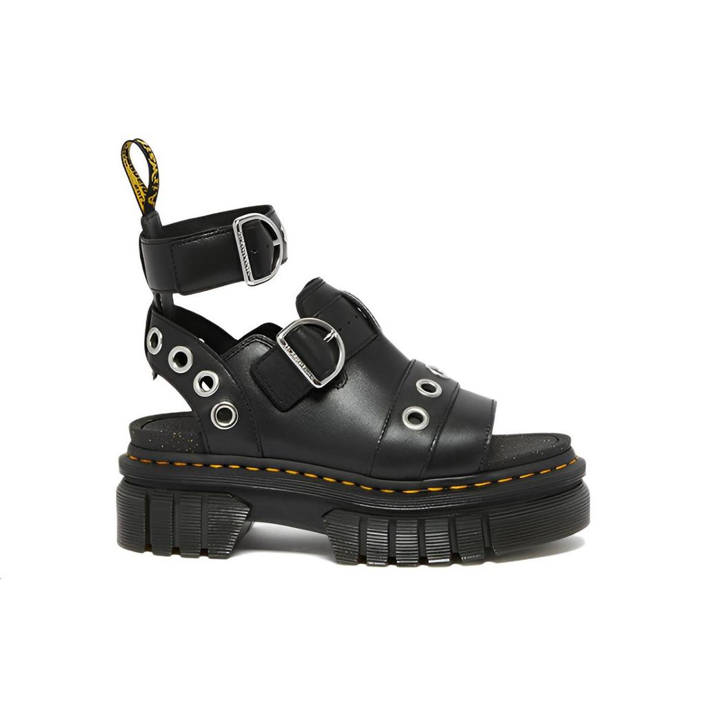 Dr. Martens Ricki HDW Модные Металлические Пряжки Римские Сандалии Женские Сандалии Черные 27401001