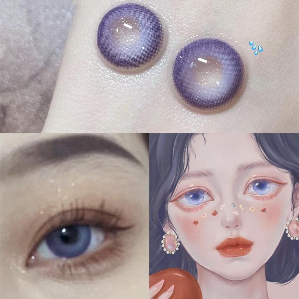 Easysmall вишнево-фиолетовые мягкие контактные линзы для глаз, высокое качество, натуральные цвета, маленькая красота, близорукость для зрачков, рецепт