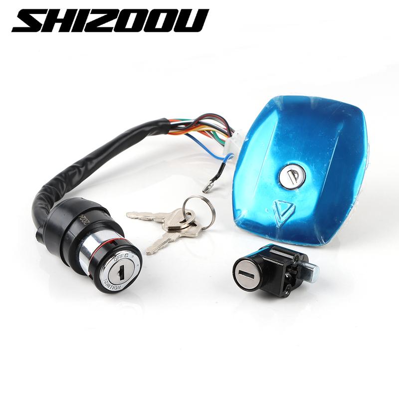 For Haojue Suzuki AX100 AX 100 Lock Set Motorcycle Ignition switch igntion lock set Tank Cap Lock Fuel Tank Lock