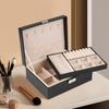 2 Layer Double-layer Jewelry Box PU Leather Necklace Earring Box  Home and Travel