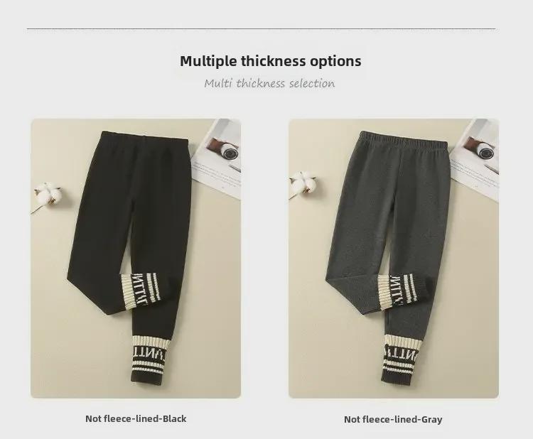 Теплые леггинсы для девочек на бархатной подкладке: Утолщенные зимние цельные брюки из овечьего флиса