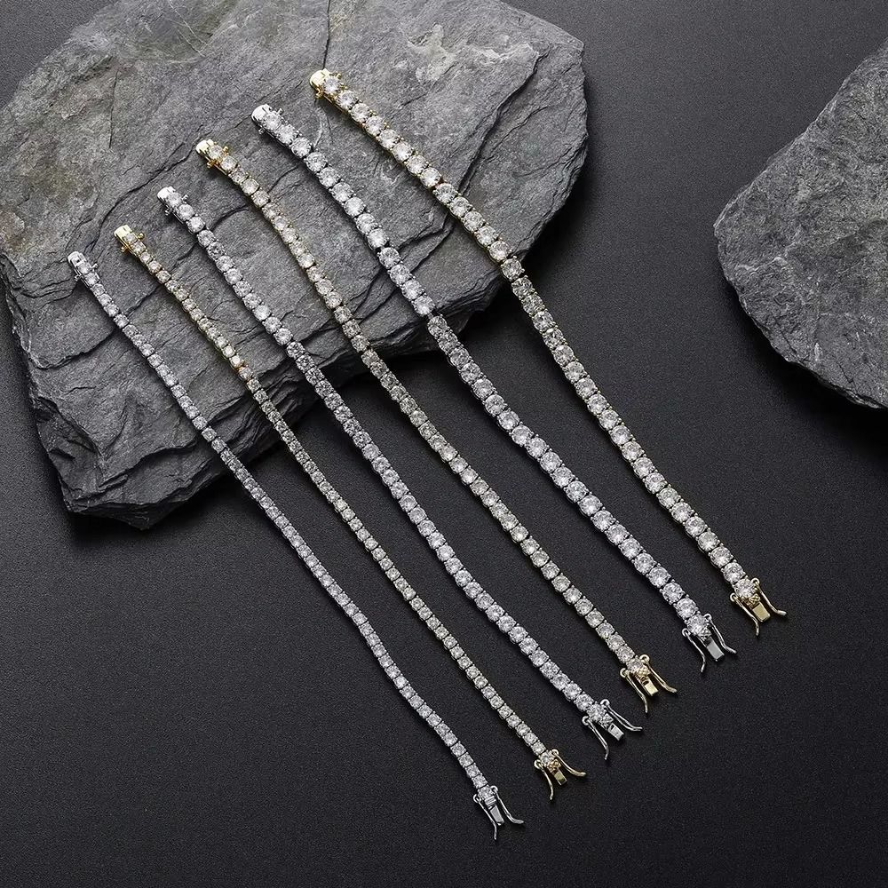 Luxury Colorful Rhinestone Bangle Waterproof Women's Hand Bracelet Zircon Crystal Bracelet Lover