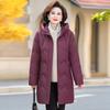 Пуховик средней длины для женщин Mother's wear, зимняя новая утолщенная белая пуховая куртка для женщин среднего и пожилого возраста