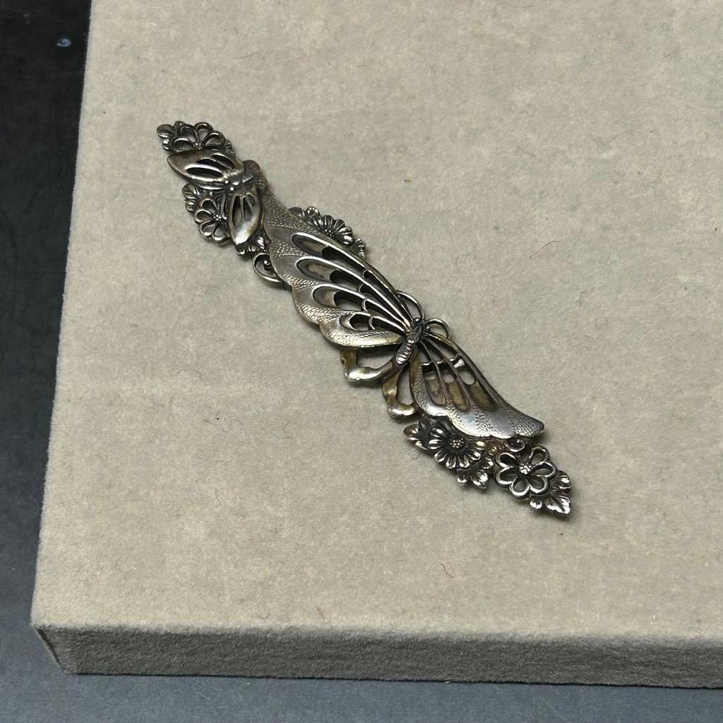 Used Obi-dome silver butterfly motif