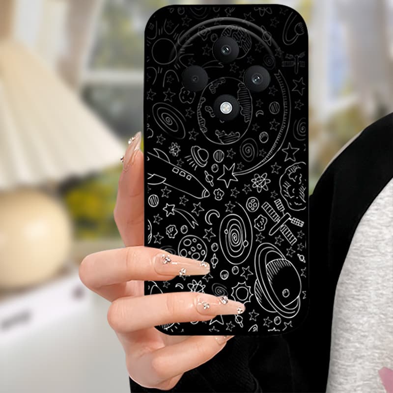 Чехол для Oppo Reno 12F 4G Расписной Чехол Милый Мягкий Силиконовый Чехол для Oppo Reno12 F Reno 12 FS Reno12F F27 5G CPH2687 Черные Чехлы