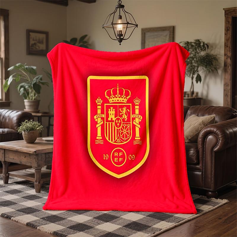 Spain national football team Print Flannel Blanket Soft Warm Sofa Bed Throw Blanket For Home Office Bedroom