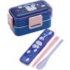 Skater Chopstick Spoon Combination Set 18cm Antibacterial Treated Lunch Box for Adults Comes with Silicone Cushion and Doesn't Make a Sound Made In Ja