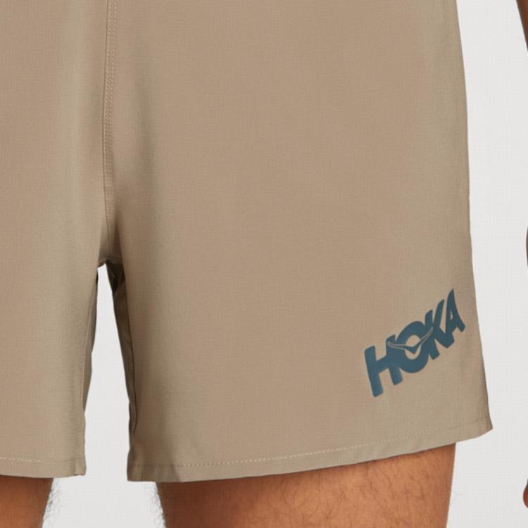 Hoka One One Sg Треккинг На открытом воздухе Туризм Влагоотводящие Эластичные Спортивные Шорты Мужские шорты 1117010-DUNE