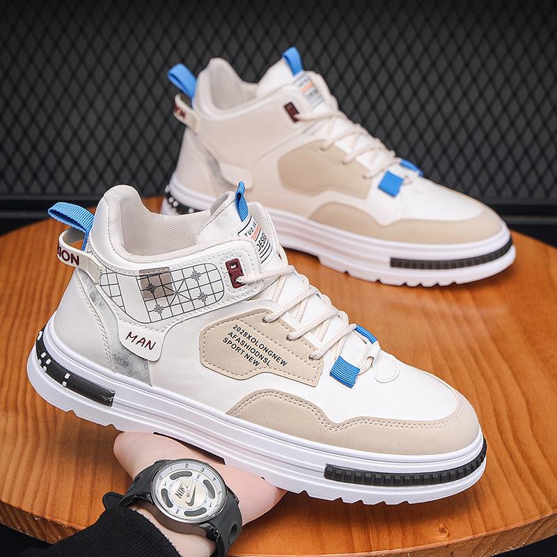 Новые мужские летние дышащие кроссовки, модная повседневная дизайнерская обувь на платформе, удобная обувь с высоким верхом, ботинки для ходьбы на открытом воздухе