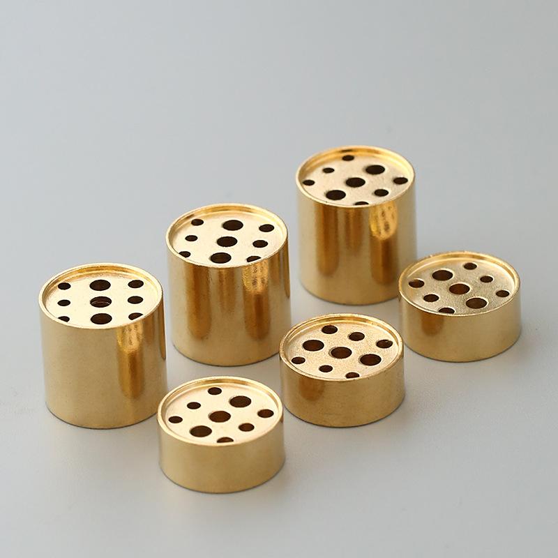 1x Copper Alloy Incense Holder with 9 Holes Sandalwood Incense Sticks Holder Portable Metal Censer