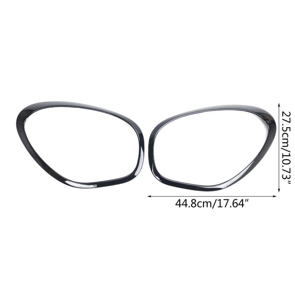 2x Car Lamp Ring Cover Case Replacement Headlight Frame Cover Housing Decoration Stickers for R60-Countryman John-Cooper