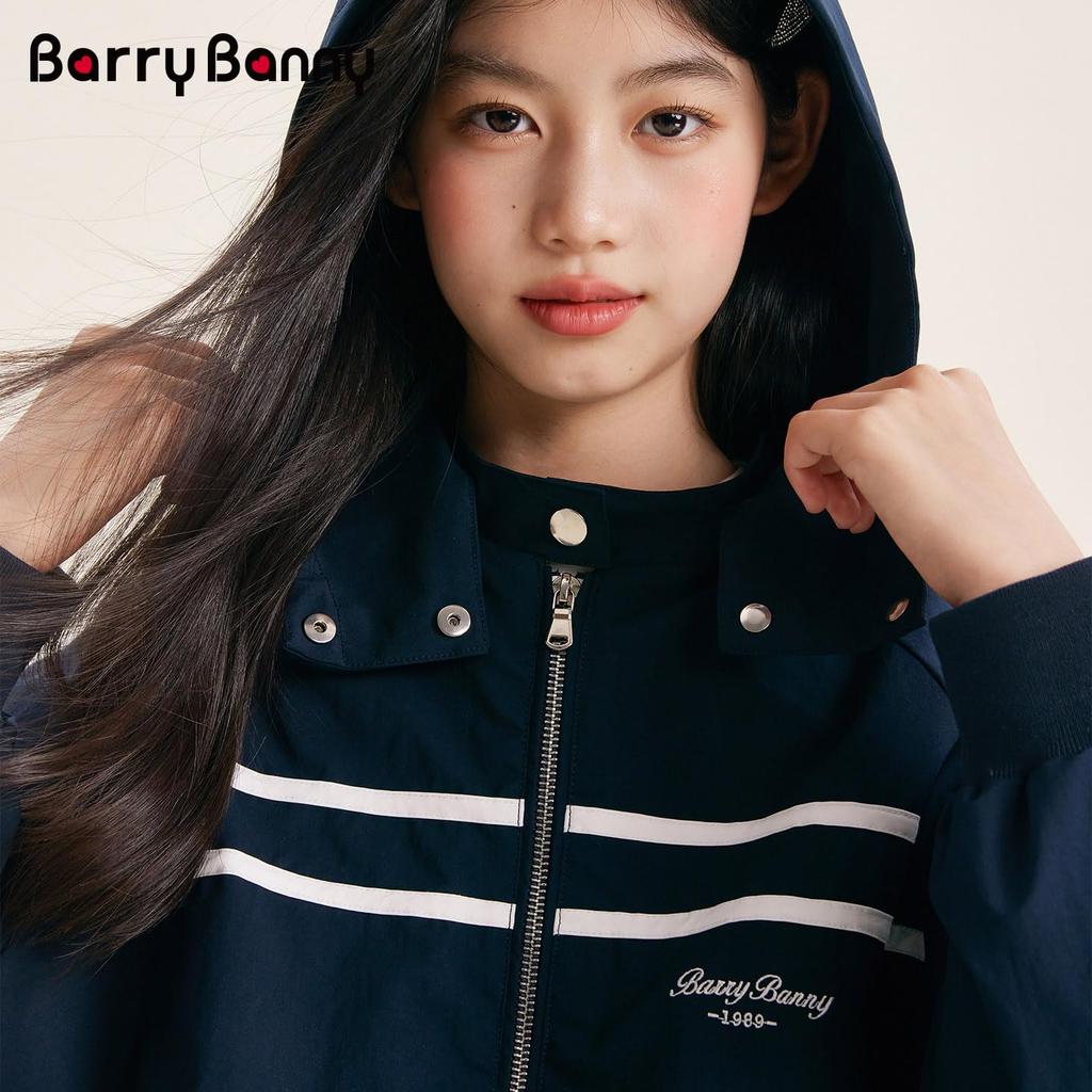 Barry Banny Windbreaker Outerwear for Mountain Lightweight Windproof and Cold Hidden Detachable Loose Adjustable 150cm Kids' Jacket, Girls, Parka,