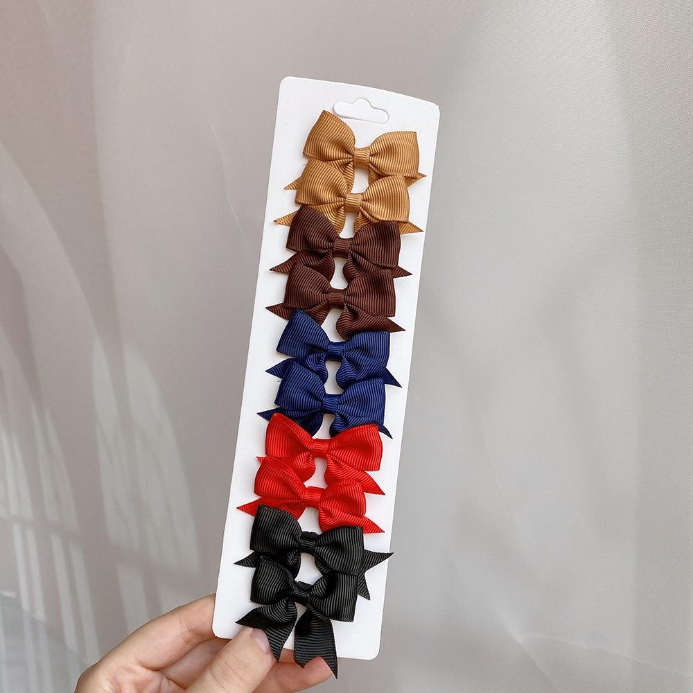 10PCS New Swallowtail Bow Children's Hair Clips Hair Accessories Set Cute Hundred Girls Hair Cards