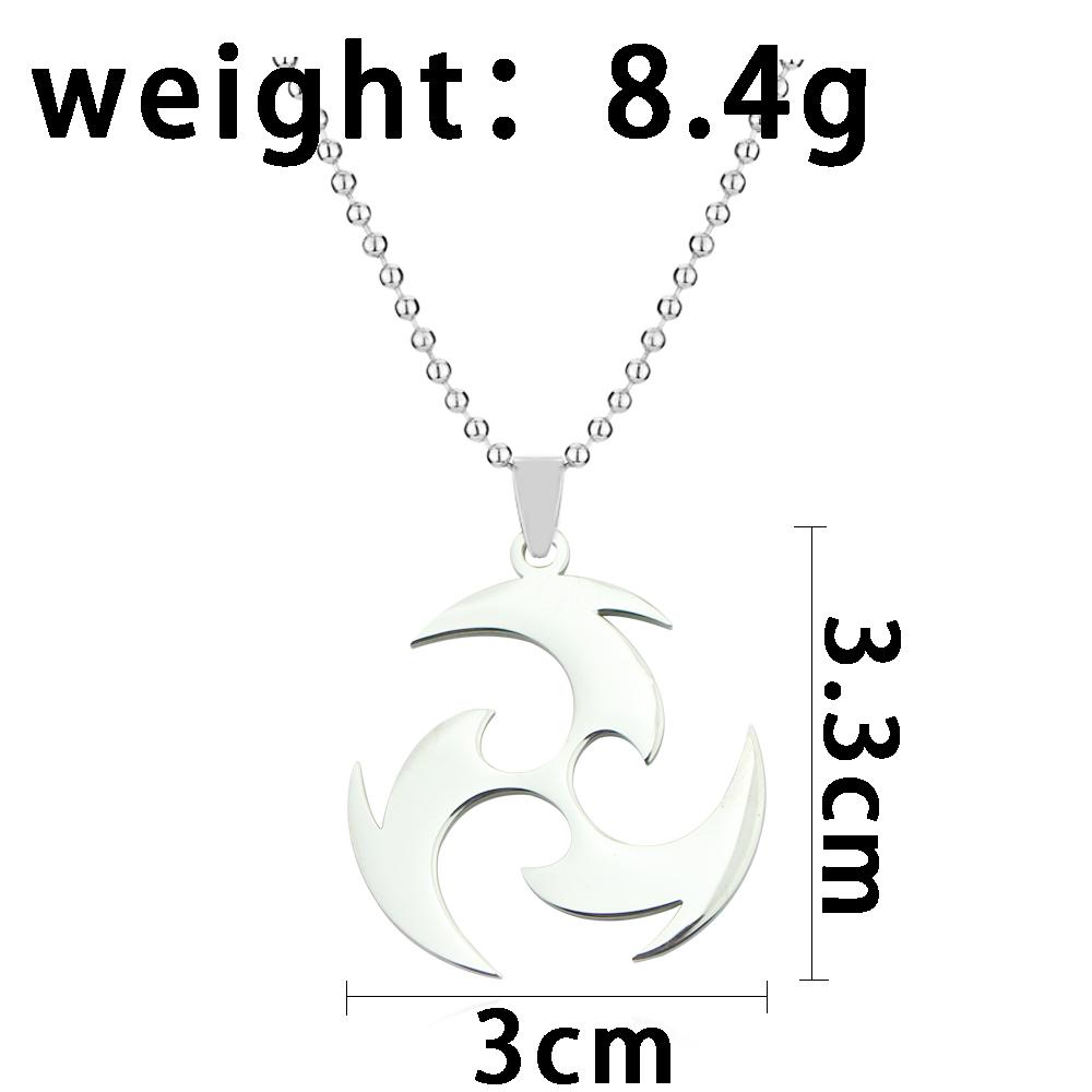 Genshin Impact Titanium Pendant Necklaces Element Pyro Hydro Anemo Electro Dengro Cyro Geo Hutao Boo Jewelry for Players Fans