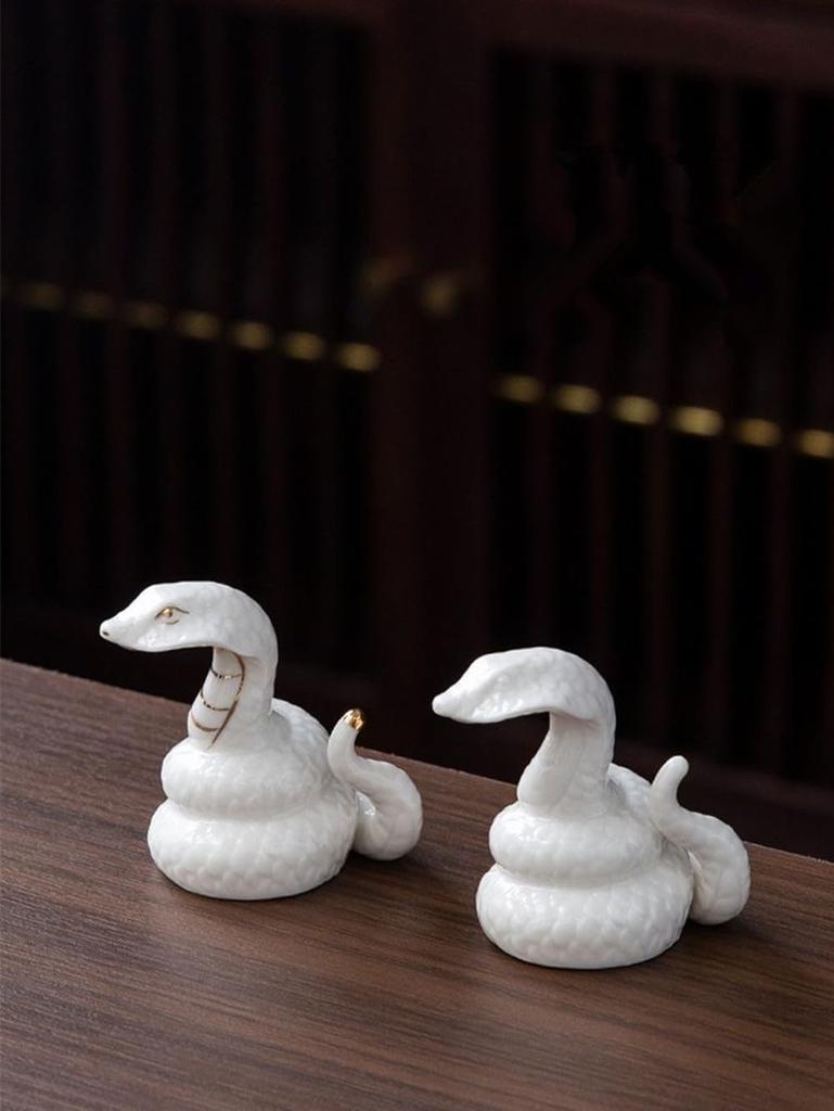 Zodiac Snake Figurine Snake 2025 White Snake Entrance Lucky Charm Snake Snake Figurine Improves Luck Feng Shui Goods Luck Inviting Wealth Fortune Good