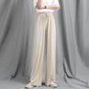 Women's Pants Ice Silk Wide-legged Pants Thin Section High Waist Loose Black Casual Dragging Pants