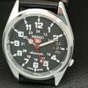 АВТОМАТИЧЕСКИЕ ВИНТАЖНЫЕ ВОССТАНОВЛЕННЫЕ МУЖСКИЕ ЧАСЫ SEIKO 5 ЯПОНИЯ ЧЕРНЫЙ ЦИФЕРБЛАТ a445511-1