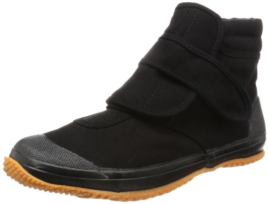 Fukuyama Rubber Standard Work Shoes for Everything from Farming To Construction Oyakata 6 Black Mid-cut Tora-san 25.5cm