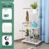 Miling Indoor Iron Flower Stand with Wheels