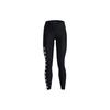 Under Armour High Waist Breathable Training Leggings With Side Letter Print Women Leggings Black 1369901-001