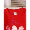 Valentine's Day Fashion Girls' Polyester Long-Sleeve Crewneck SweatshirtLove Gnomes Hearts Valentine Soft, Comfortable, Warm