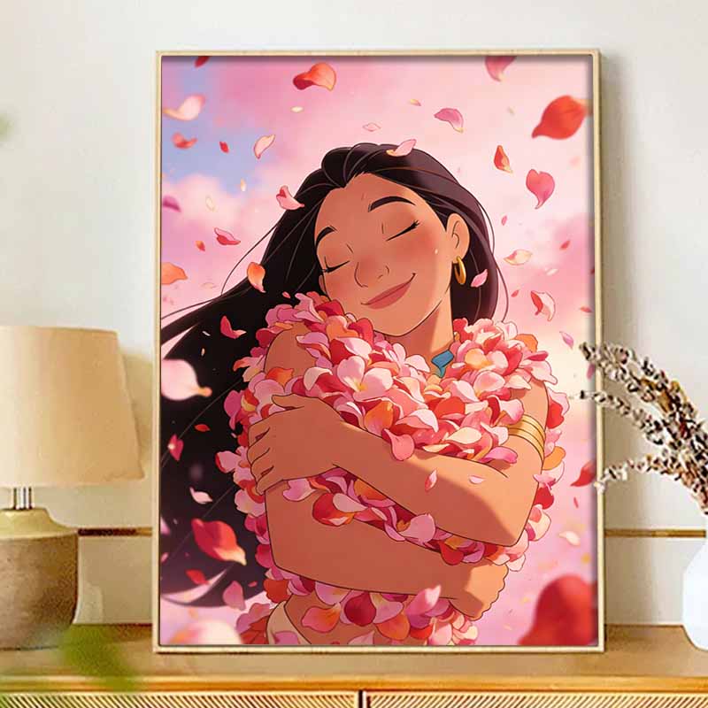 Disney Diamond Painting Kit Classic Floral Style Home Decor Craft Perfect Gift Idea Diamond ArtPrincess of Flowers