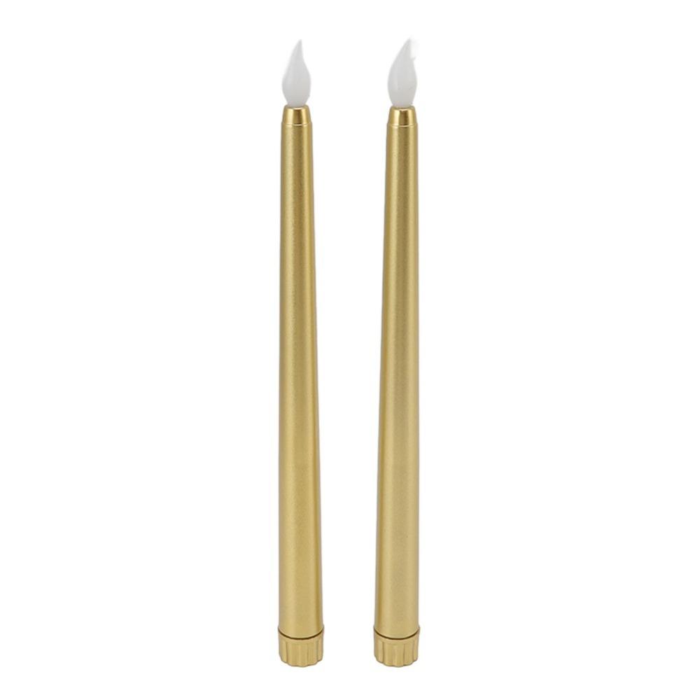 4 Pcs Battery Powered Taper Candles Warm Light Candle Lights LED Taper Candles Halloween Decor