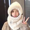Cold Scarf Integrated Plush Hat Men's and Women's Autumn and Winter Ear Protection Thickened Cycling Warm Windproof Ear Protection Hat Wholesale