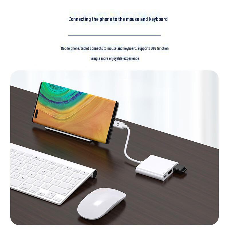Док-станция Biaz USB-C: Адаптер 3-в-1 Type-C - HDMI с поддержкой питания