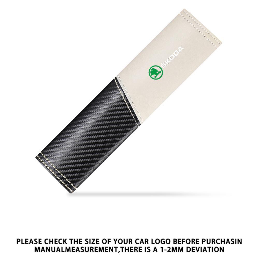 BUD1 1/2PCS Car Safety Belt Pad Adjustable Seat Belt Cover Shoulder Strap Mat for Skoda Octavia Rapid Fabia Superb S Karop VII Kodiaq