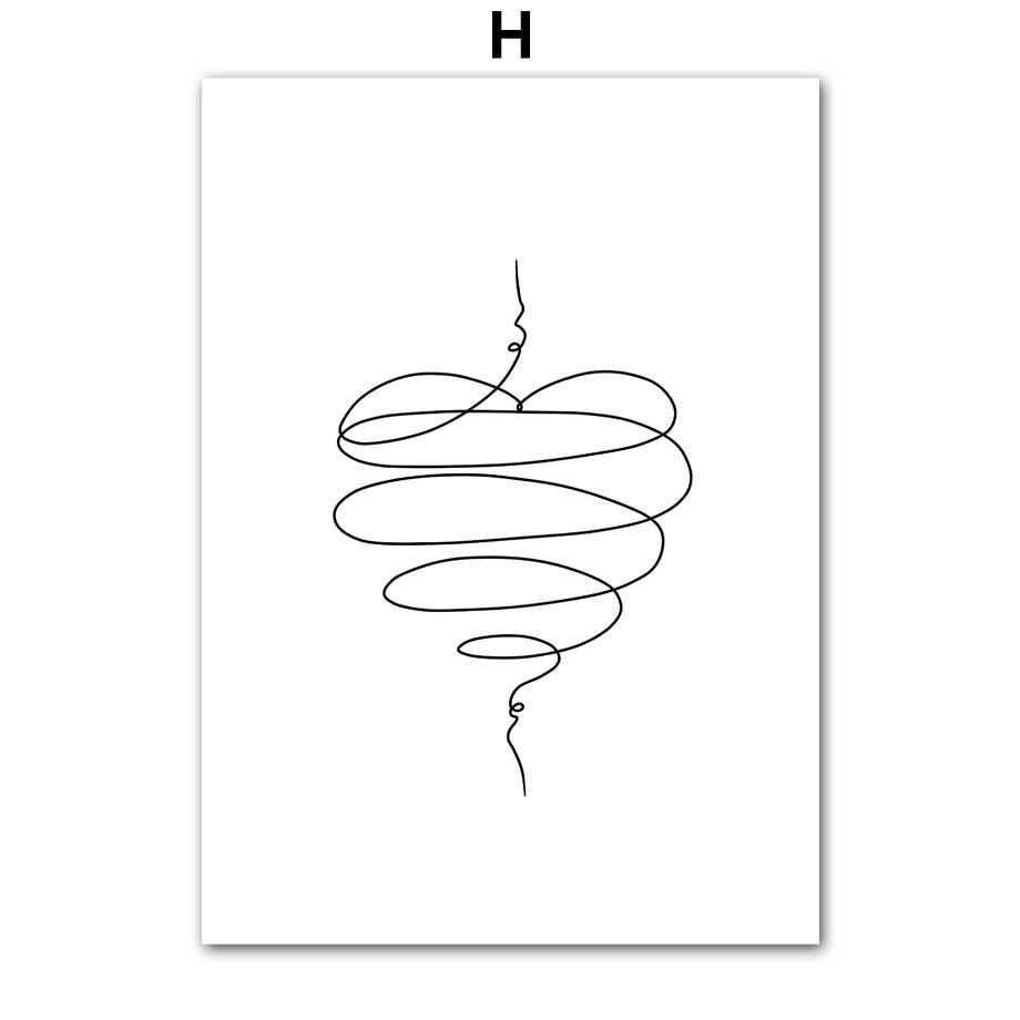 Настенная картина на холсте, линия тела девушки, черно-белые минималистичные постеры на скандинавскую тему и принты, настенные панно для декора гостиной