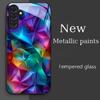 Модный черный чехол для телефона из закаленного стекла, подходящий для Samsung Galaxy 26 S25 S24 S23 S22 S20FE/Ultra/Plus, противоударная задняя крышка