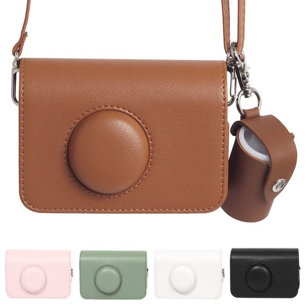 PU Leather Camera Bag with Shoulder Strap Photography Pouch for KODAK EKTAR H35/F501/F9 Travel